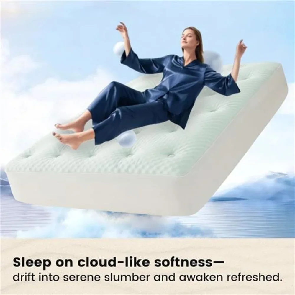 New Reversible Queen Mattress Topper Egg Crate Memory Foam Mattress